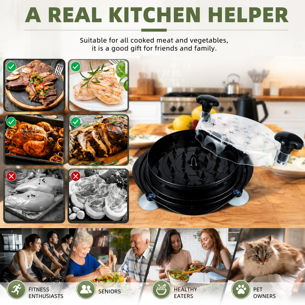Manuel de poulet en plastique Ginder viande Souction Cup Meat Puller Handheld Outil Pet Food Vegetab