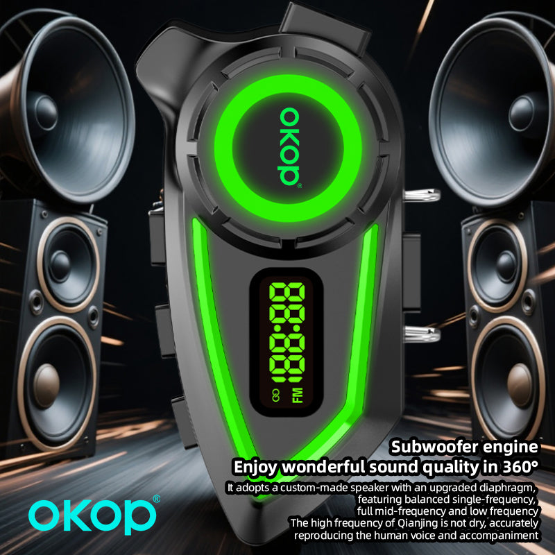 KP-290 Casque de moto Bluetooth casque Intercom Musique imperméable Bruit Annulation Di
