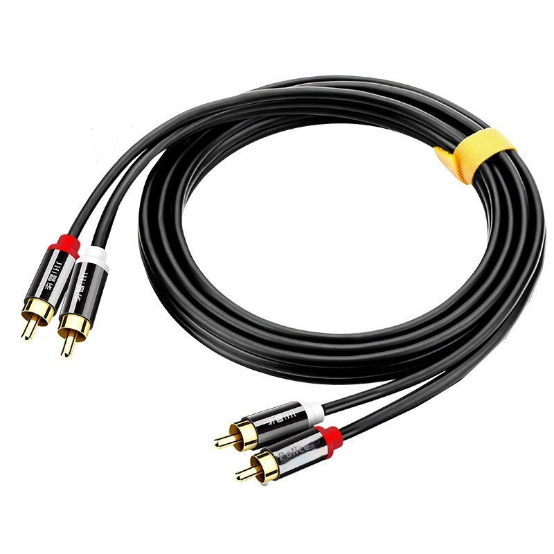 Deux-à-deux Double-connecté Flower Head Audio Cable 2RCA Computer Connection TV Audio Spea
