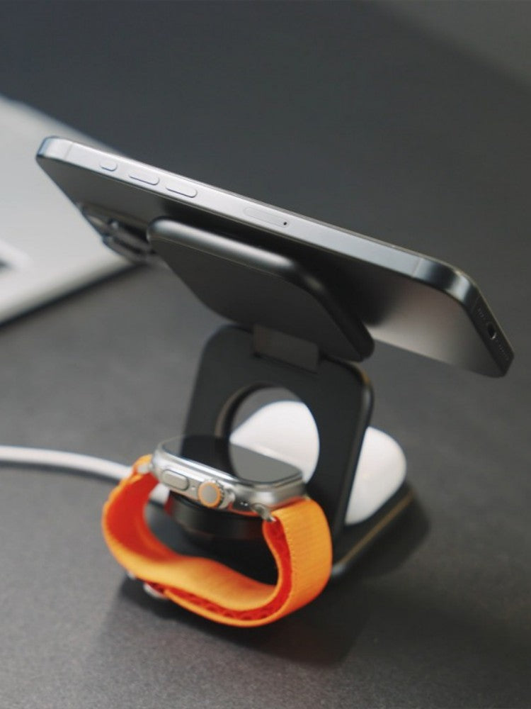 Casque de montre mobile Chargeur magnétique pliant 3 en un sans fil
