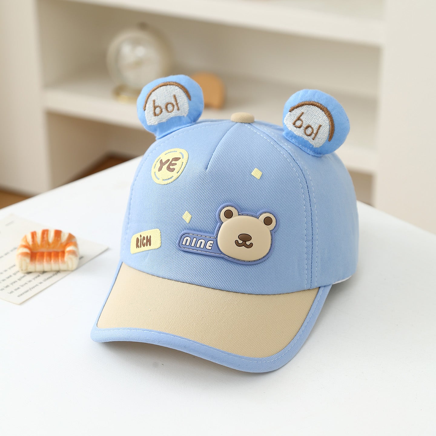 Caricature d'été YE Petit ours 3-6 ans vieux garçons et filles chapeau pour les voyages en plein air