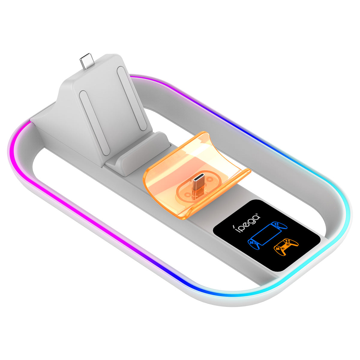 Base de charge de machine de jeu de streaming avec coloré