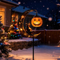 Black Cat Lune Lampe de sol Black Cat Pumpkin Moon Stake Light