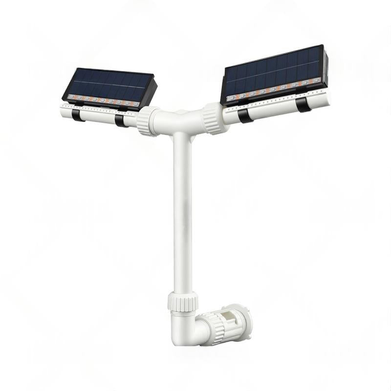 Bande de lumière LED à double tête à énergie solaire avec une broche colorée
