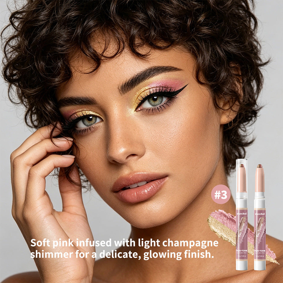 Contour et mise en valeur des cosmétiques Stylo à paupières graduées à deux couleurs