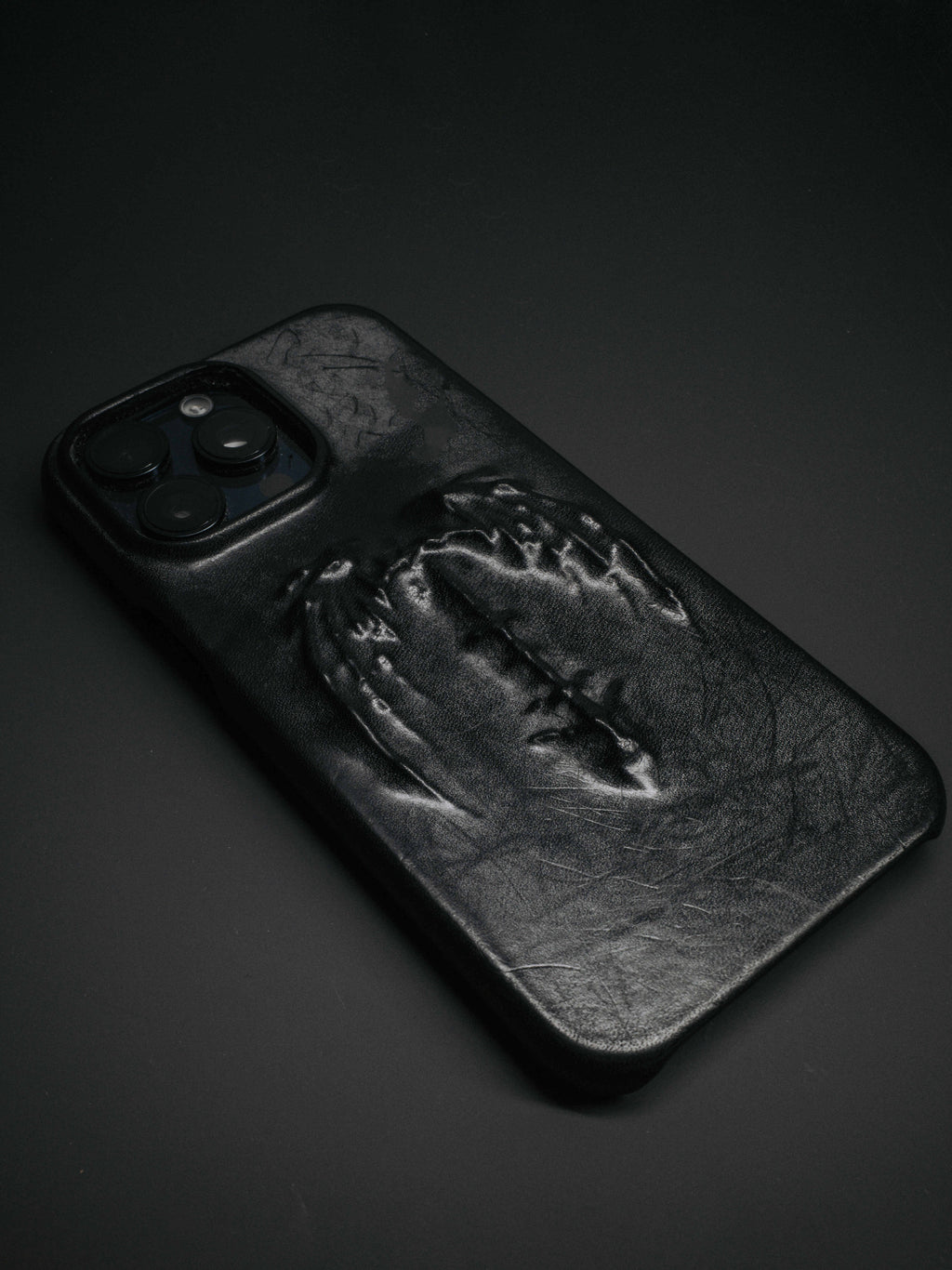 Rétro Vampire gothique Bat Wing Embossed Style foncé Étui téléphonique