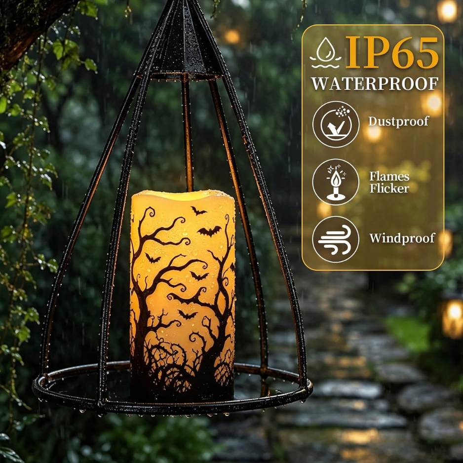 Bougies LED sans flamme Halloween avec télécommande