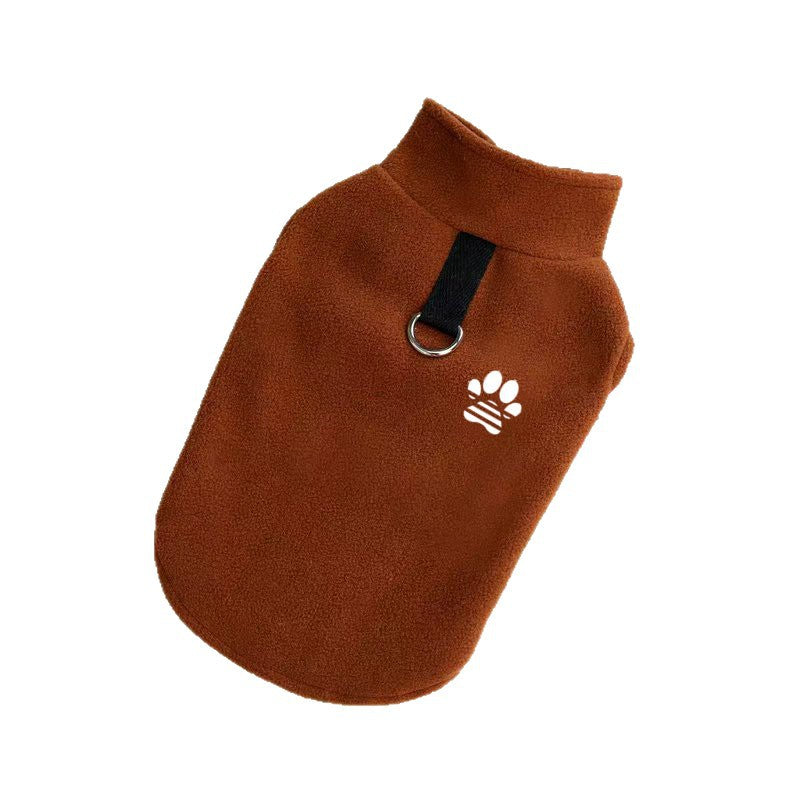 Vêtements pour animaux de compagnie Veste thermique doublée de polaire