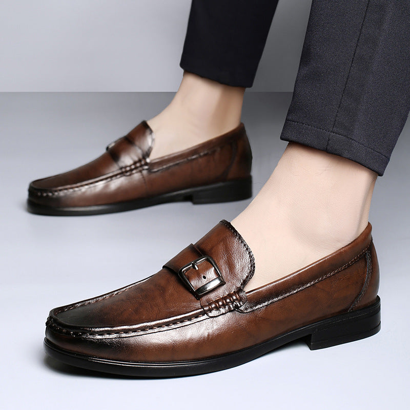 Chaussures en cuir pour hommes Plus-Taille