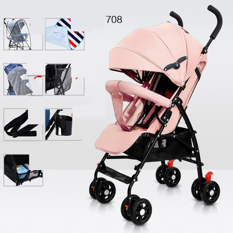 Assieds-toi et couche-toi Bébé Portable Pliant Simple Trolley