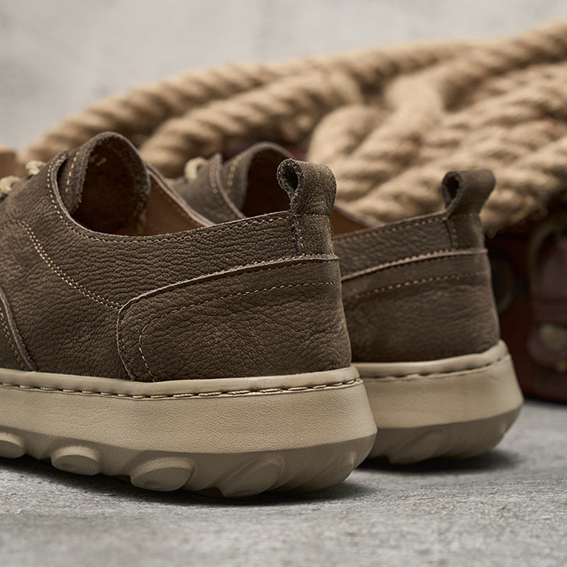 Hommes Dentelle-Up Vintage Chaussures avec semelle solide