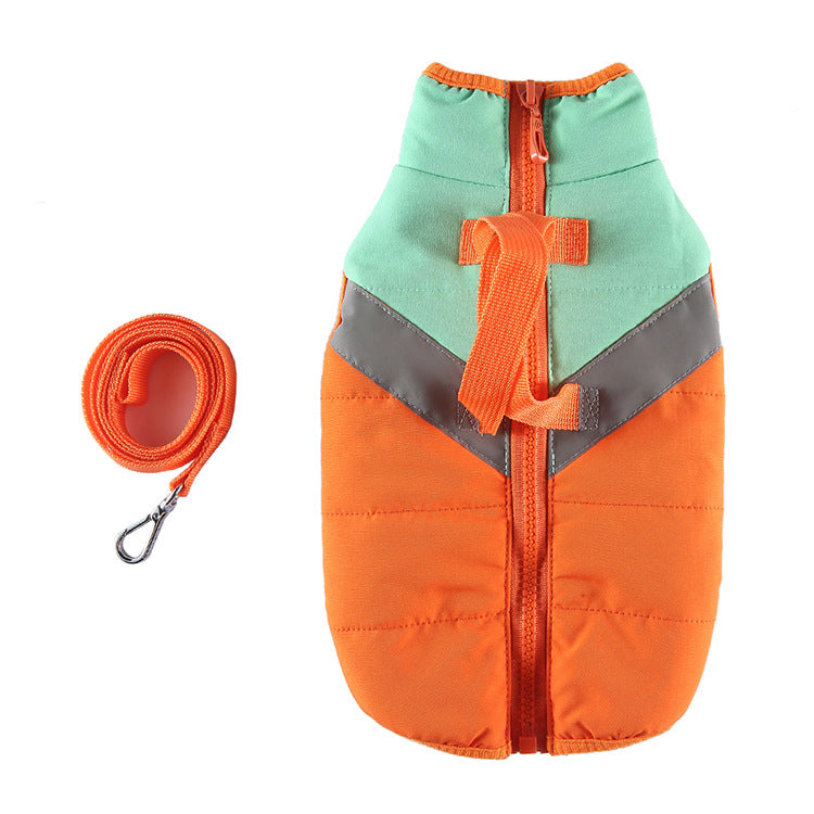 Vêtements d'hiver manteau de coton vêtements de chien poitrine et taille arrière casual coton rembourré veste Pe