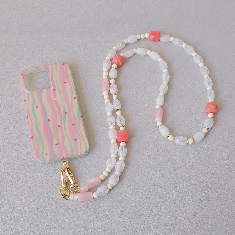 Accessoires de chaîne de perles colorés tout-match
