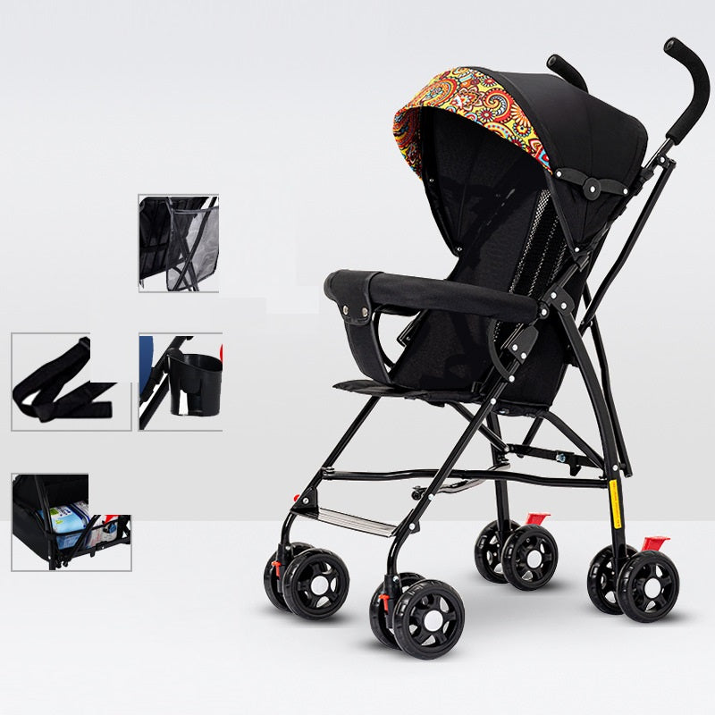 Assieds-toi et couche-toi Bébé Portable Pliant Simple Trolley