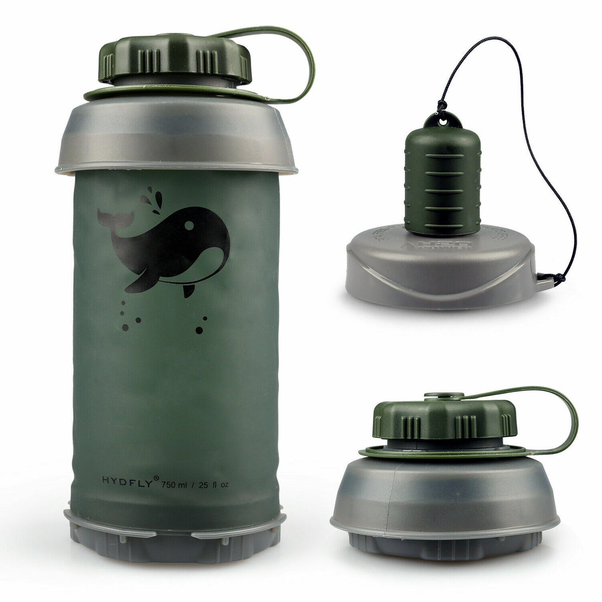 26Oz Filtre collapsible Filtration eau 2 étages BPA Randonnée pliable libre