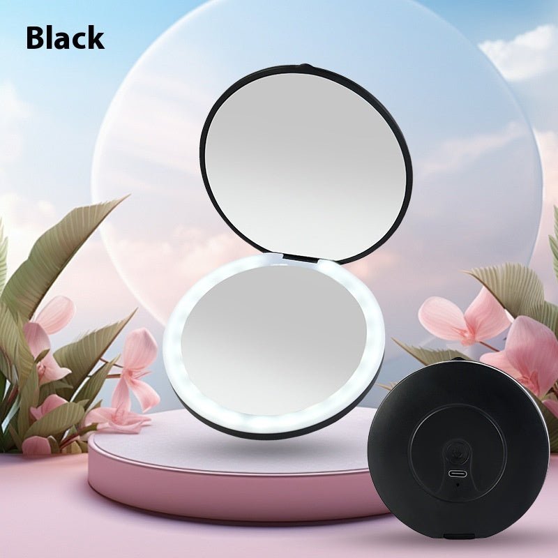 Mini miroir lumineux LED portable