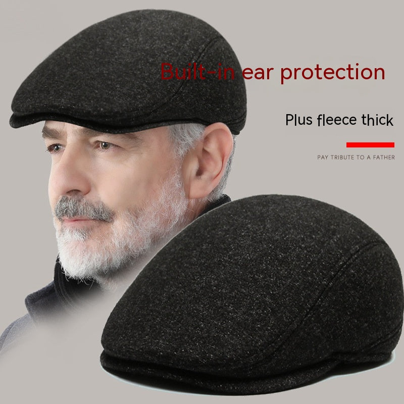 Cyclisme extérieur Beret brim court et chaud Moyen-âge et les hommes âgés Ear Protection Advance H