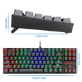 Monochrome Lumineux Câble mécanique E-sports jeu vert Axis clavier