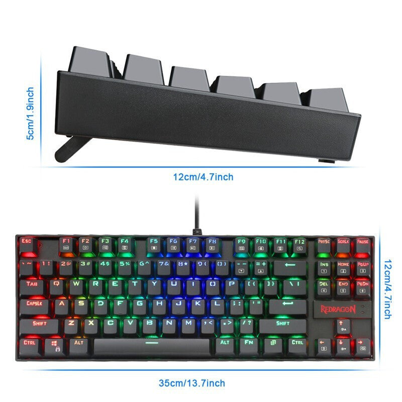 Monochrome Lumineux Câble mécanique E-sports jeu vert Axis clavier