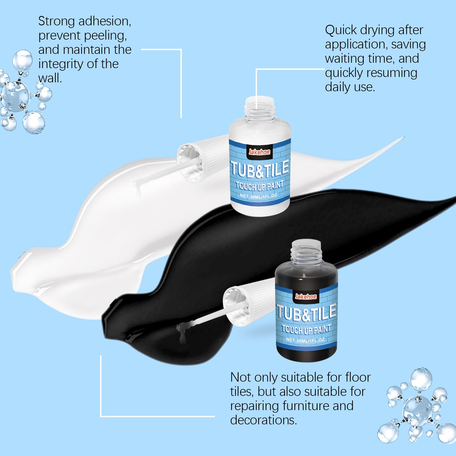 Jakehoe Tuile réparation peinture pour usage domestique