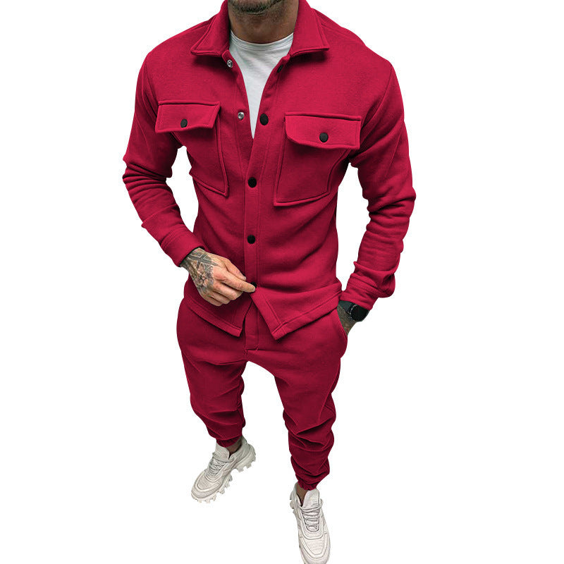 Men's Jacket Set SpringAutumn Sports Workwear