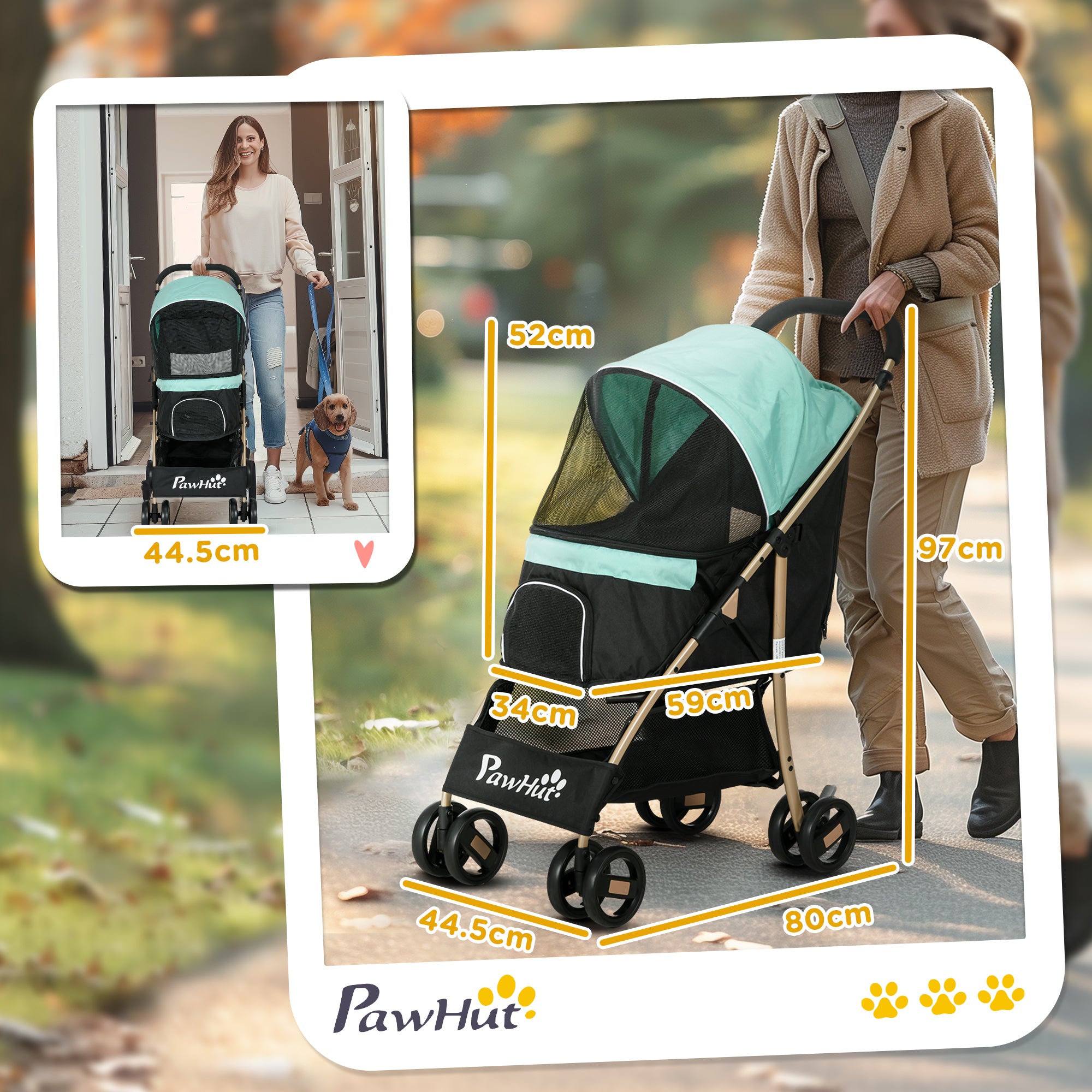 Poussette pour chiens de petite taille