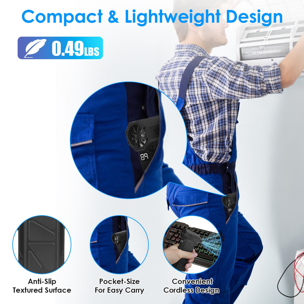 1Pc Compressed Air Duster with LED Light Vacuum Cleaner Max 160000RPM Speed for PC Keyboar