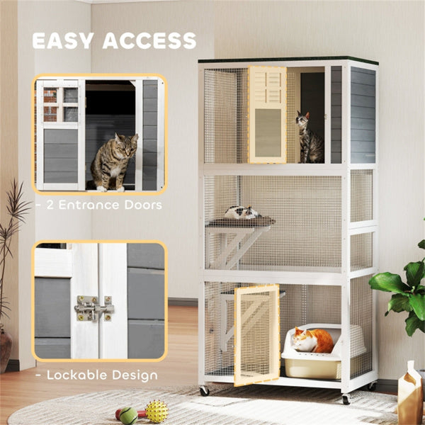 Escaliers pour animaux de compagnie Cat Climbing Tower Cat House