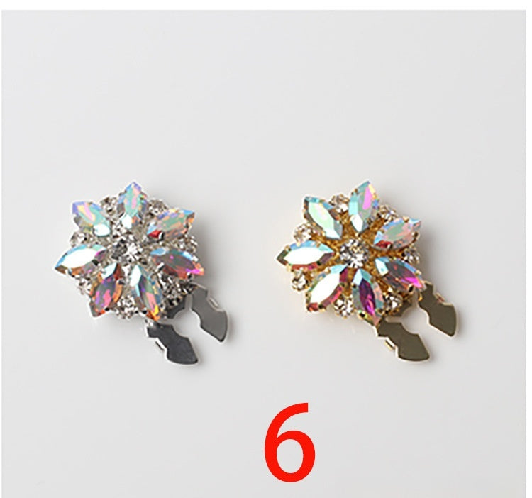 Couverture de bouton cristal Couleur Cheval Eye Glass Perceuse boucle