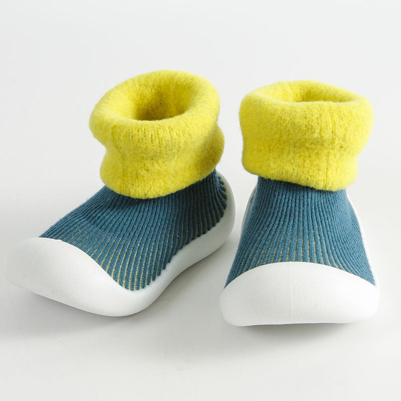 Chaussures d'intérieur épaissies pour enfants Souples Chaussures en plein air