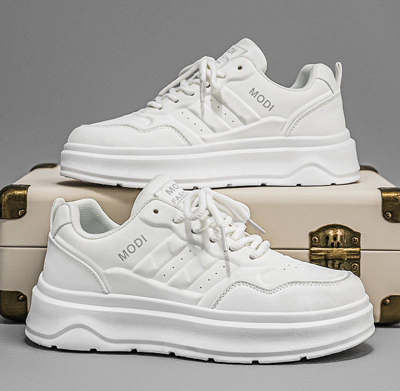 Chaussures de Patinage en Cuir Blanc Versatile Summer Premium pour Homme