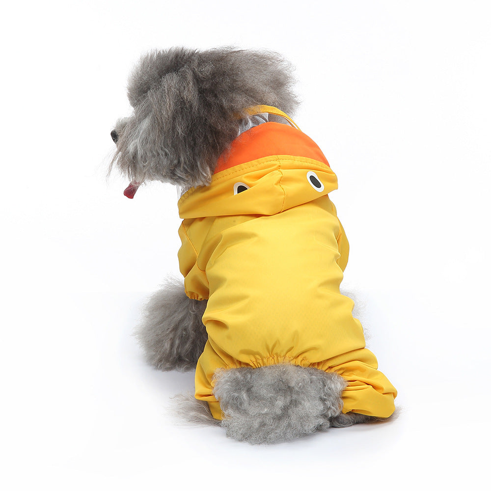 Pet Sound Dog Raincoat à quatre pattes Reflective Raincoat Pattern Dog Four Seasons Universal