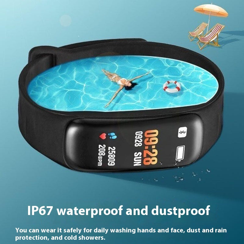 C1 Pression artérielle Fréquence cardiaque Étanche Écran de couleur Bluetooth Pedometer Sports Watch