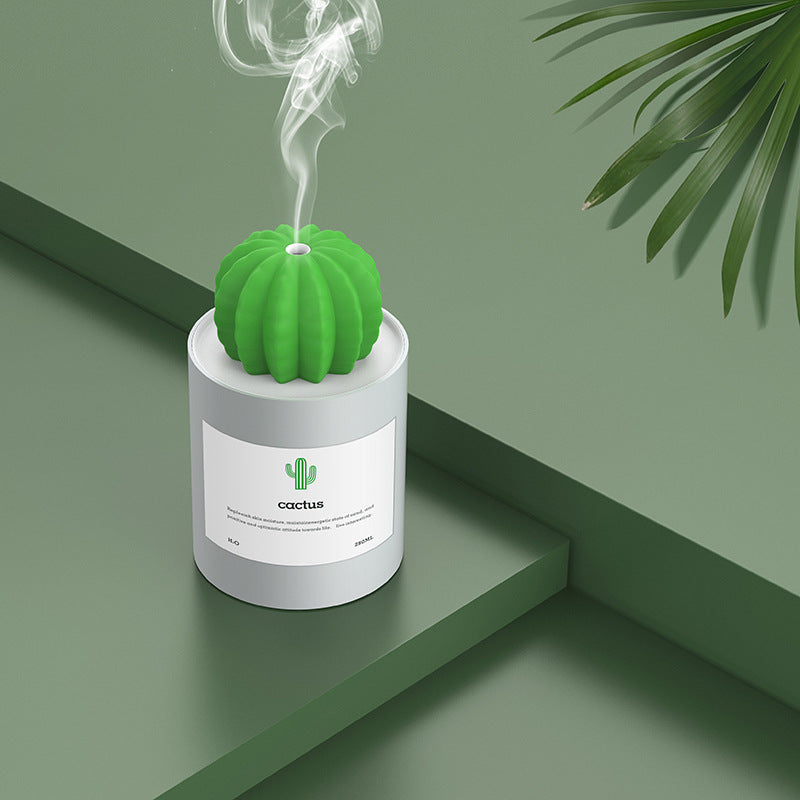 Air Humidificateur Soft LED lumière Cactus Ultrasonic Aroma Essential Oil Diffuseur pour la voiture de maison