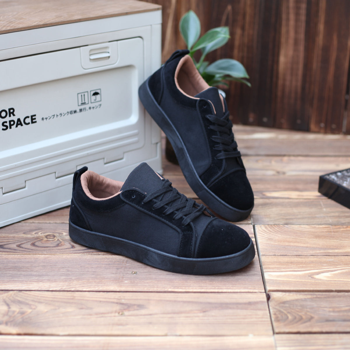 Rouge fond hommes sneakers toile de sport respirable