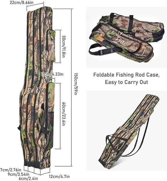 Sac de pêche Rod Sac de pêche avec 3 compartiments Sacs de pêche Rod Portable