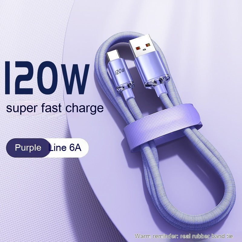 Câble de recharge pour téléphone portable de type C 120W