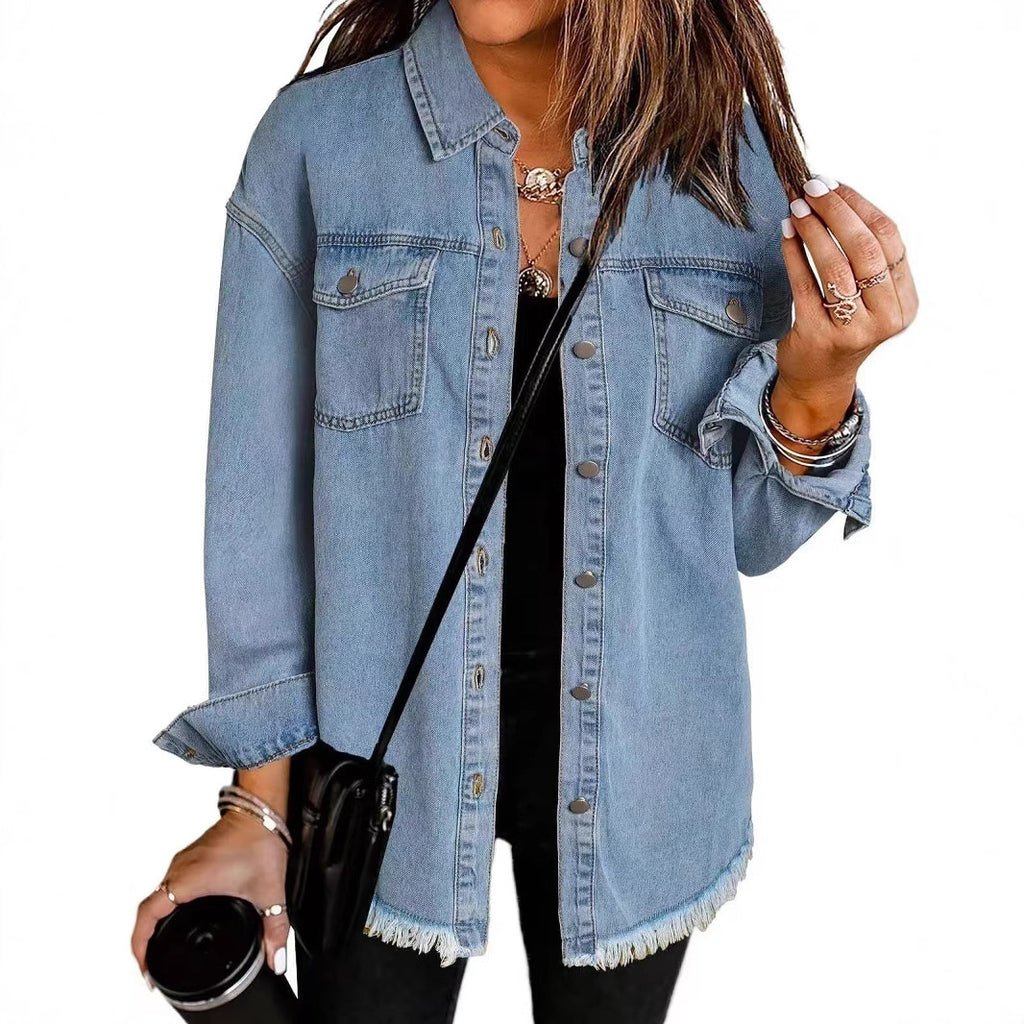 Veste Denim Lavée pour Femme
