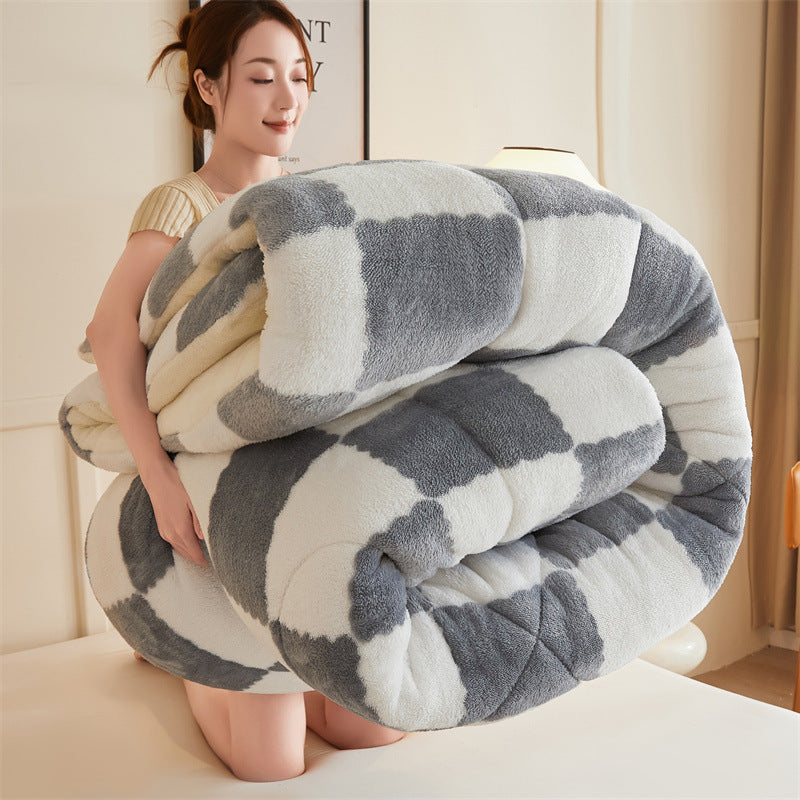 Insert de duvet à double face épaissé en coton lambswool