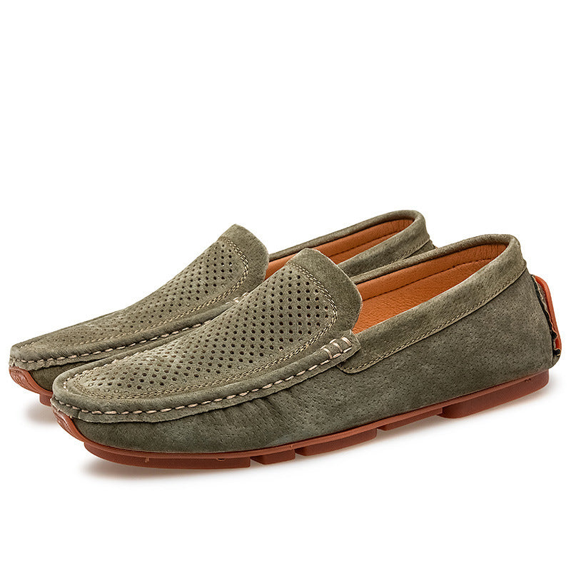 Chaussures Homme d'été en cuir véritable respirant