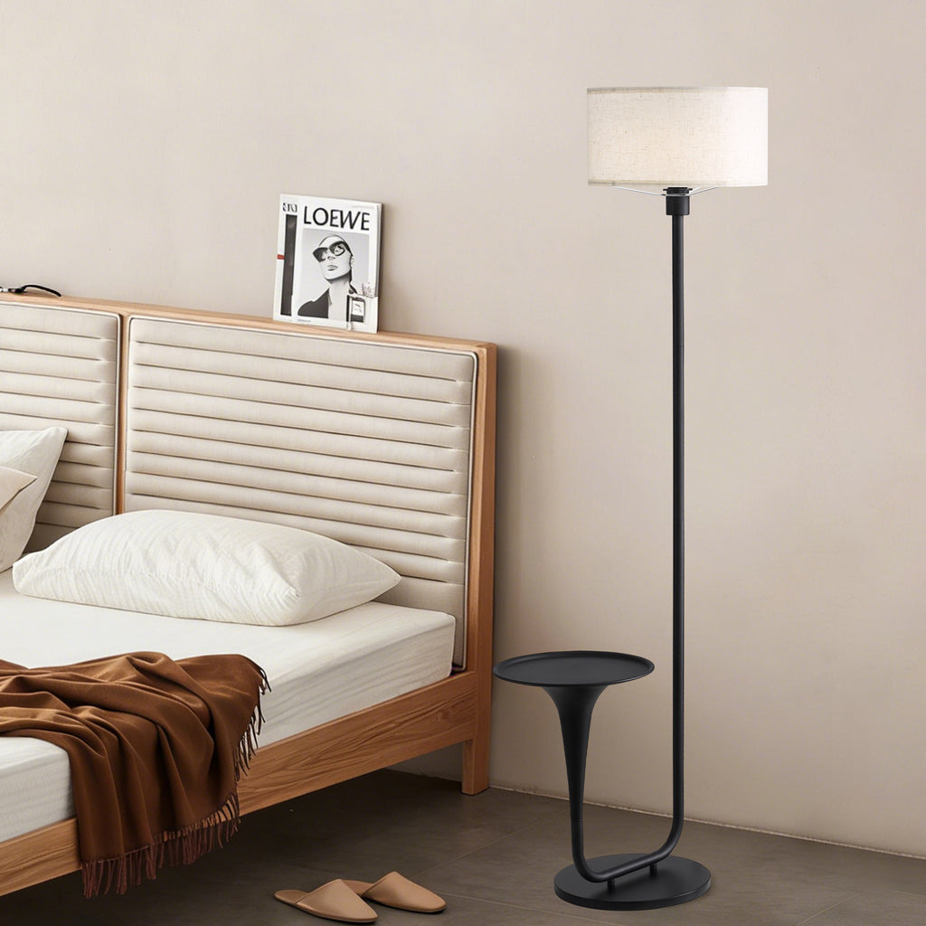 146cm 57.5 pouces Lampe de plancher dimmable avec table