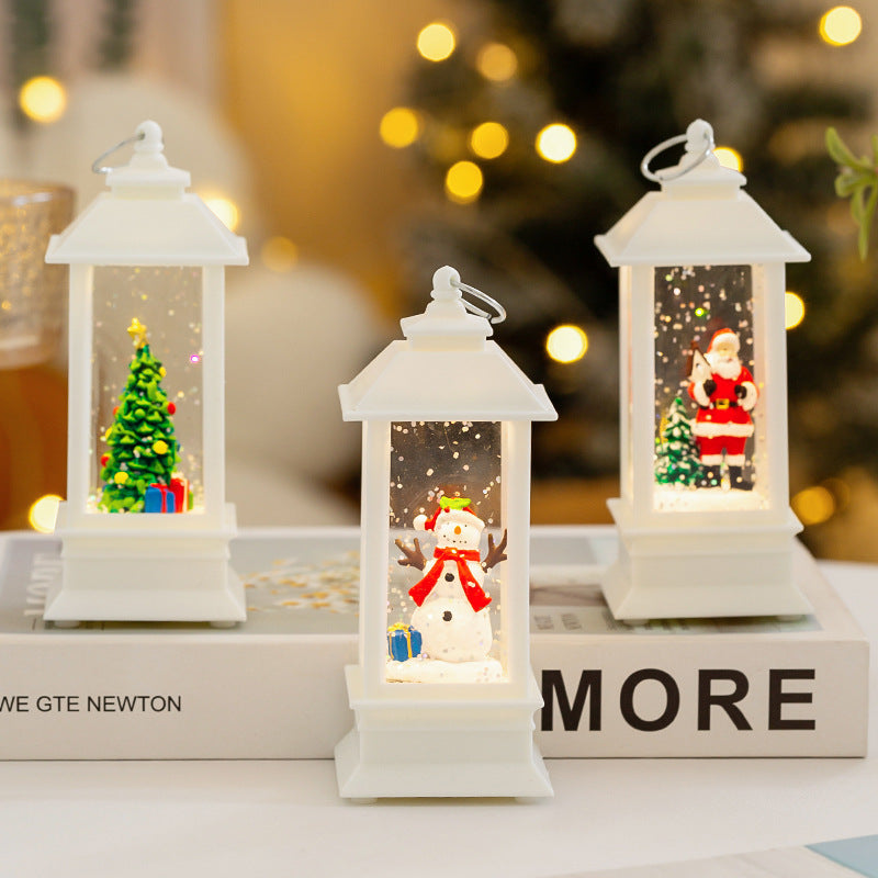 Décorations de Noël Atmosphère Disposition Props Eau Intérieur Nuit Lumières Bureau Créatif
