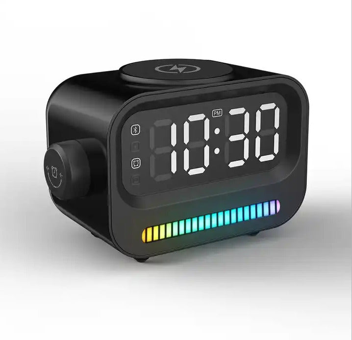 Ambiance Lumière Horloge numérique Réveil Haut-parleur Trois en un