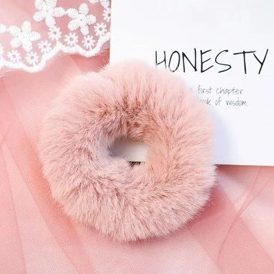Faux fourrure des femmes en peluche de couleur solide