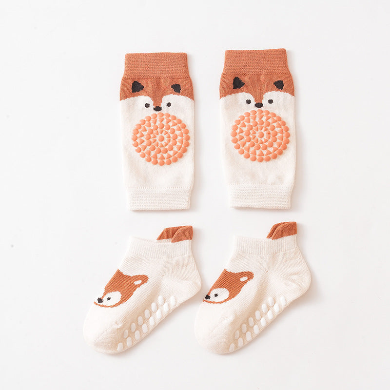 Chaussettes pour genou non glissées appliquées à la colle