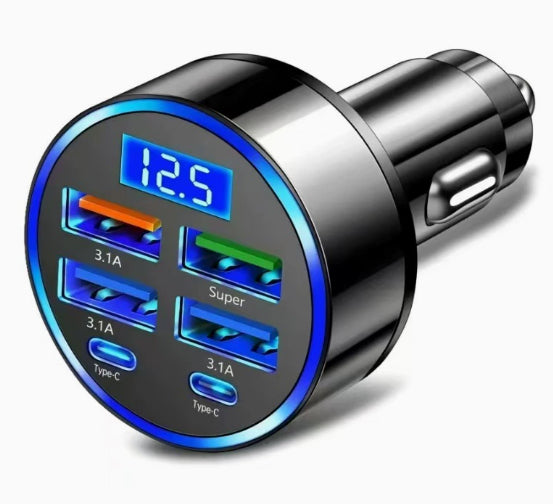 Chargeur de voiture multiports de un à quatre