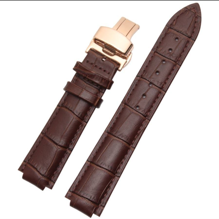 Bracelet de montre en silicone cuir de vache de couche supérieure