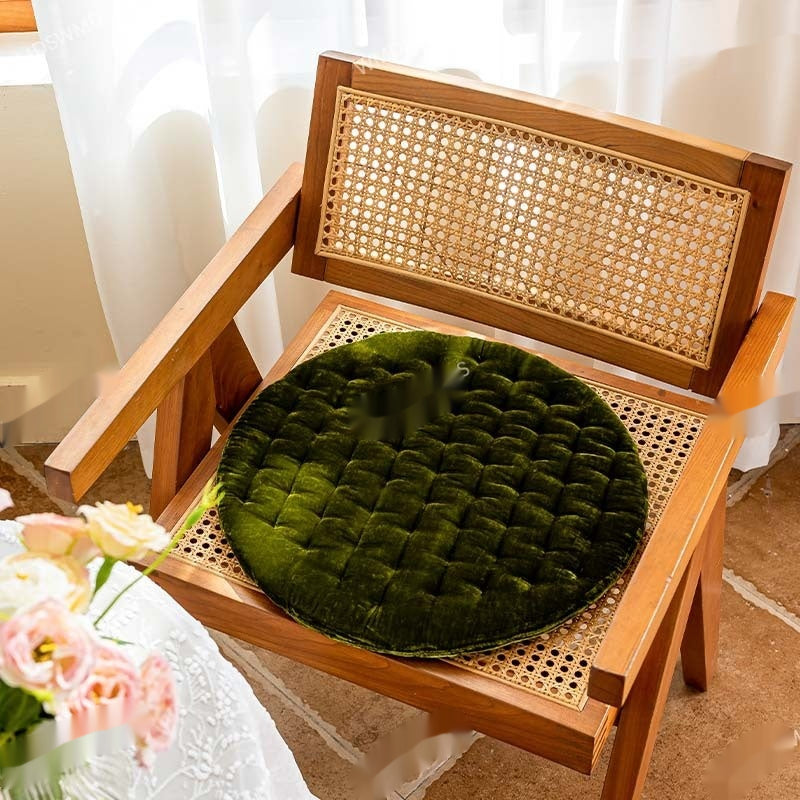 Tabouret de luxe léger de style français Coussin rond toute saison