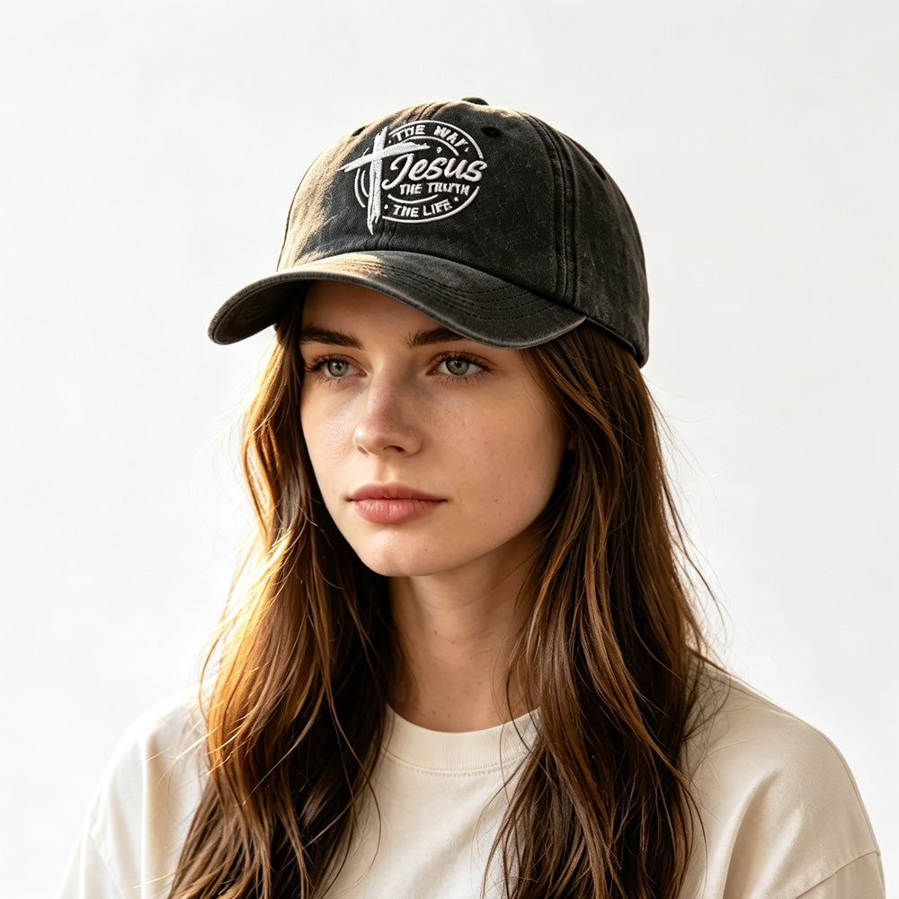 2pcs Vintage Washed Black Baseball Cap for Women Men