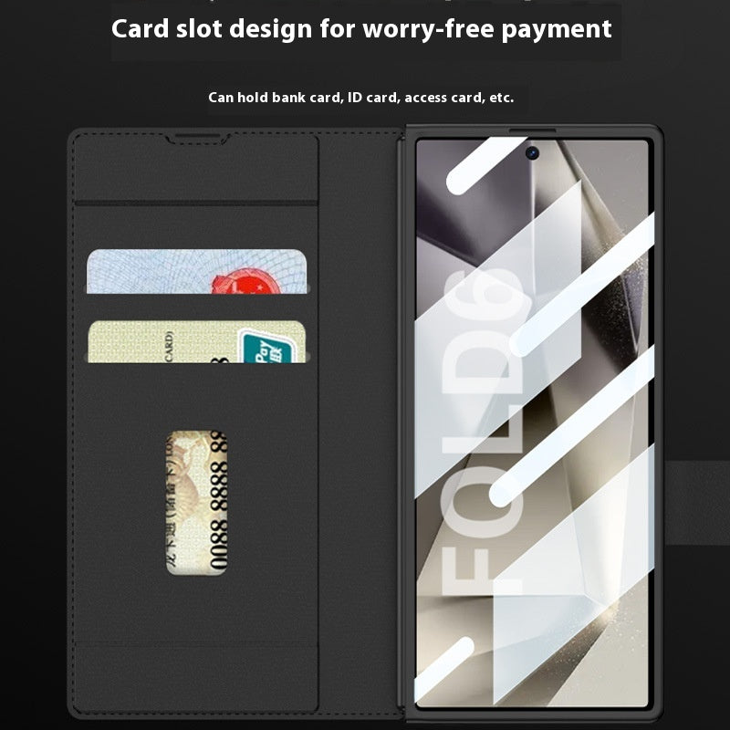 Étui de téléphone pliant ZFold6 Étui de téléphone en cuir